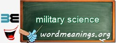WordMeaning blackboard for military science